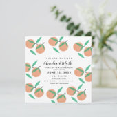 Invitation de mariage botanique orange dessinée à (Debout devant)