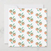 Invitation de mariage botanique orange dessinée à (Dos)