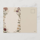 Invitation de mariage botanique Renaissance (Dos)