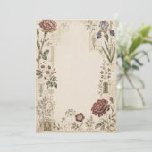 Invitation de mariage botanique Renaissance (Debout devant)