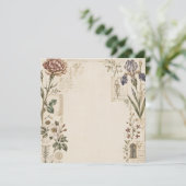 Invitation de mariage botanique Renaissance (Debout devant)