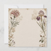 Invitation de mariage botanique Renaissance (Dos)