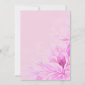 Invitation de mariage botanique rose (Dos)