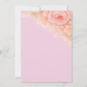 Invitation de mariage botanique rose (Dos)