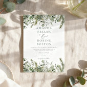 Invitation de mariage botanique sauvage
