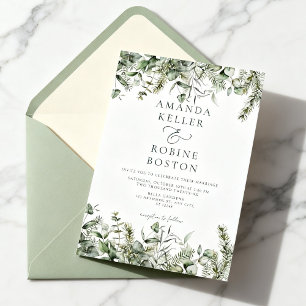 Invitation de mariage botanique sauvage