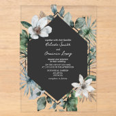 Invitation de mariage botanique tropicale (Recto)