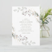 Invitation de mariage botanique verte (Debout devant)