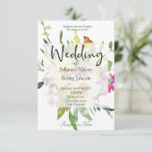 Invitation de mariage bouquet de jonquilles de pri (Debout devant)