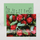 Invitation de mariage Bouquet de tulipes rouges (Devant / Derrière)
