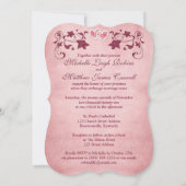 Invitation de mariage | Bourgogne, Flore Brute, Co (Dos)