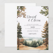Invitation de mariage Brown County Forest Hill Ind (Devant / Derrière)