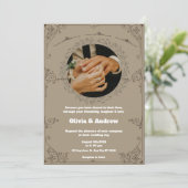 Invitation de mariage Brown et élégante (Debout devant)