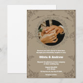 Invitation de mariage Brown et élégante (Devant / Derrière)