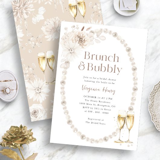 Invitation de mariage Brunch et Bubbly