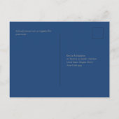 Invitation de mariage Budget Agate Bleu Or Code QR (Dos)