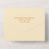 Invitation de mariage Burnt Orange All in One (Verso)