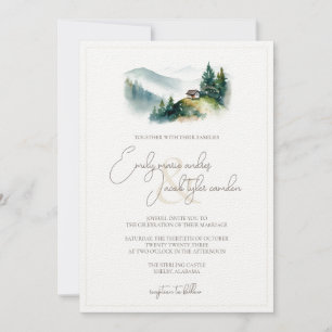 Invitation de mariage - Cabine en aquarelle