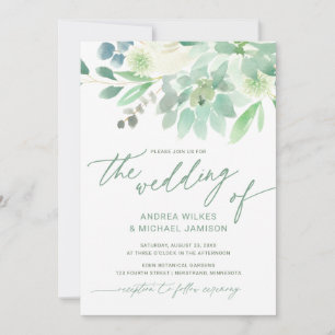 Invitation de mariage Cactus Succulent Aquarelle V