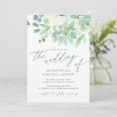 Invitation de mariage Cactus Succulent Aquarelle V (Debout devant)