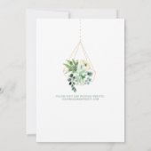 Invitation de mariage Cactus Succulent Aquarelle V (Dos)