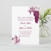 Invitation de mariage campagnard de vin (Debout devant)