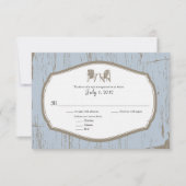 Invitation de Mariage campagnard rustique RSVP (Devant)