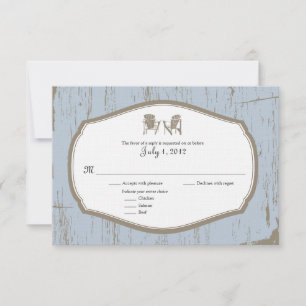 Invitation de Mariage campagnard rustique RSVP