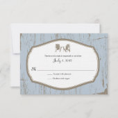 Invitation de Mariage campagnard rustique RSVP (Devant)