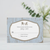 Invitation de Mariage campagnard rustique RSVP (Debout devant)