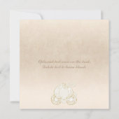 Invitation de mariage Carrosse de Princesse Cendri (Dos)