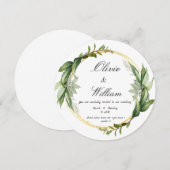 Invitation de mariage carte de luxe nouvelle (Devant / Derrière)