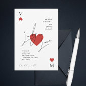 Invitation de mariage Casino de Vegas Coeur de car