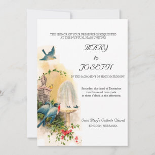 Invitation de mariage catholique