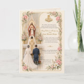 Invitation de mariage catholique traditionnelle (Devant)