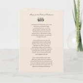 Invitation de mariage catholique traditionnelle (Dos)