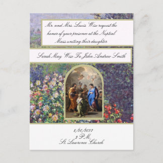 Invitation de mariage catholique traditionnelle Ma