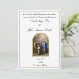 Invitation de mariage catholique traditionnelle Ma