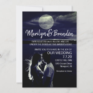 Invitation de mariage céleste