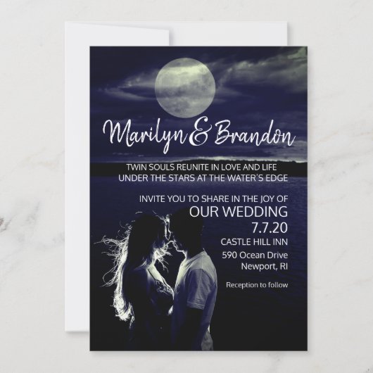 Invitation de mariage céleste (Devant)