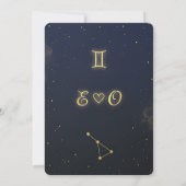 Invitation de mariage Céleste Gémeaux Élégante Dou (Dos)