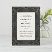 Invitation de mariage celtique folk sarcelle (Debout devant)