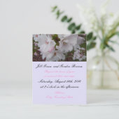 Invitation de mariage Cerisier en Fleur (Debout devant)