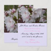 Invitation de mariage Cerisier en Fleur (Devant / Derrière)