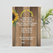 Invitation de mariage champêtre avec illustration  (Debout devant)