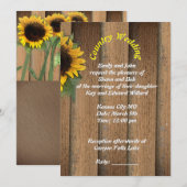 Invitation de mariage champêtre avec illustration  (Devant / Derrière)