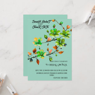 Invitation de mariage champêtre d'été tendance