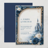 Invitation de mariage Château de conte de fées Ros (Devant / Derrière)