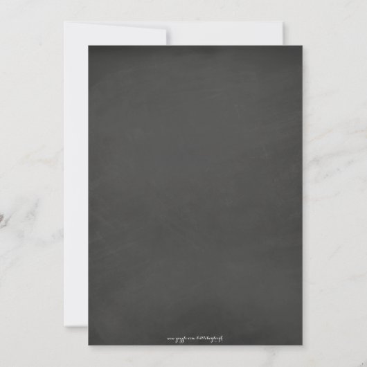 Invitation de mariage chic avec pot en grès et tab (Dos)