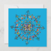 Invitation de mariage chic couleurs mandala (Dos)